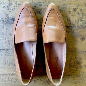 MADEWELL The Frances Skimmer in Leather / 8 MEDIUM / ENGLISH SADDLE